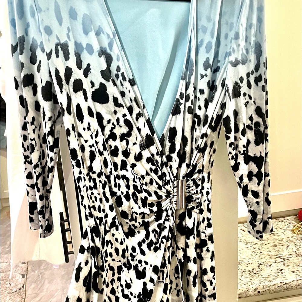 Calvin Klein printed floral wrap dress